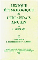 Lexique étymologique de l'irlandais ancien.