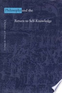Philosophy and the return to self-knowledge /