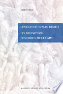 Lexicon of human rights = Les définitions des droits de l'homme /