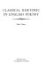 Classical rhetoric in English poetry.