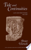 Tide and continuities : last and first poems, 1995-1938 /