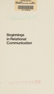 Beginnings in relational communications /