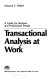 Transactional analysis at work : a guide for business and professional people /
