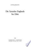 Die Synoden Englands bis 1066 /