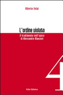 L'ordine violato : il tradimento nell'opera di Alessandro Manzoni /