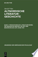 Altnordische Literaturgeschichte.