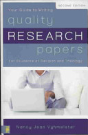 Quality research papers for students of religion and theology /
