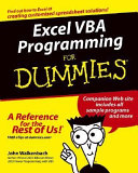 Excel VBA programming for dummies /