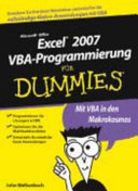 Microsoft Office Excel 2007 VBA-Programmierung für Dummies /