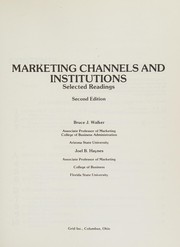 Marketing channels and institutions : selected readings /