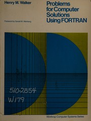 Problems for computer solutions using FORTRAN /