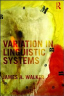 Variation in linguistic systems /