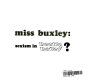 Miss Buxley : sexism in Beetle Bailey? /