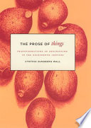 The prose of things : transformations of description in the eighteenth century /