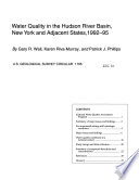 Water quality in the Hudson River Basin, New York and adjacent states, 1992-95 /
