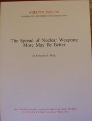 The spread of nuclear weapons : more may be better /