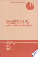 Rural household use of services : a study of Miryalguda Taluka, India /