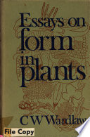 Essays on form in plants /