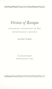 Versions of baroque ; European literature in the seventeenth century /