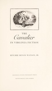 The cavalier in Virginia fiction /