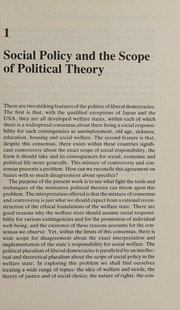 Political theory and social policy /