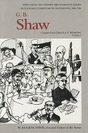 G.B. Shaw : an annotated bibliography of writings about him /