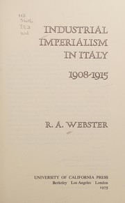 Industrial imperialism in Italy, 1908-1915 /
