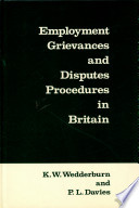 Employment grievances and disputes procedures in Britain /