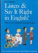 Listen & say it right in English /