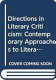 Directions in literary criticism ; contemporary approaches to literature /