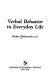 Verbal behavior in everyday life /