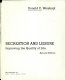 Recreation and leisure : improving the quality of life /