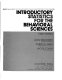 Introductory statistics for the behavioral sciences /