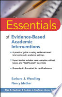 Essentials of evidence-based academic interventions /