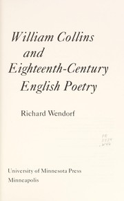 William Collins and eighteenth-century English poetry /