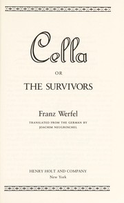 Cella, or, The survivors /