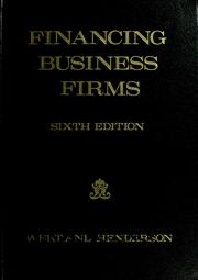 Financing business firms /