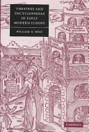 Theatres and encyclopedias in early modern Europe /