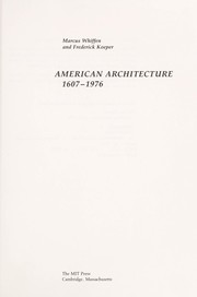 American architecture, 1607-1976 /