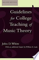 Guidelines for college teaching of music theory /