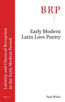 Early modern Latin love poetry /