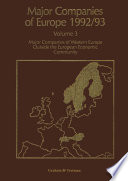 Major Companies of Europe 1992/93 : Volume 3 Major Companies of Western Europe Outside the European Community /