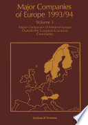 Major Companies of Europe 1993/94 : Volume 3 Major Companies of Western Europe Outside the European Community /