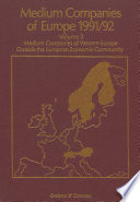 Medium Companies of Europe 1991/92 : Volume 3: Medium Companies of Western Europe Outside the European Community /