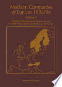 Medium Companies of Europe 1993/94 : Medium Companies of Western Europe Outside the European Community /