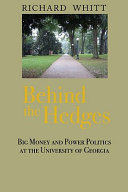 Behind the hedges : big money and power politics at the University of Georgia /