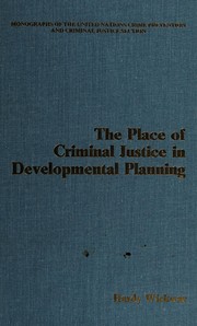 The place of criminal justice in developmental planning /