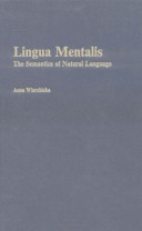 Lingua mentalis : the semantics of natural language /