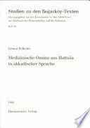 Medizinische Omina aus Ḫattuša in akkadischer Sprache /