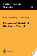 Elements of statistical disclosure control /